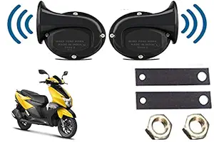 SHOP4U Skoda Type Windtone Snail Shape Horn for TVS NTORQ 125