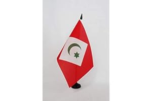 AZ FLAG Drapeau de Table Rif indépendantiste au Maroc 21x14cm - Petit Drapeaux DE Bureau du RIF 14 x 21 cm