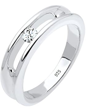 Elli Damen Solitärring 925 Sterling Silber Swarovski Kristall