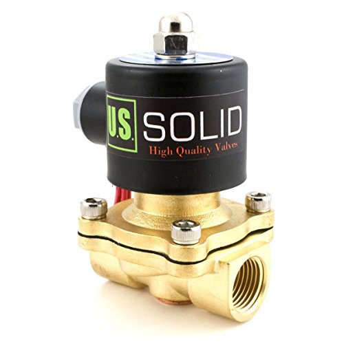 U.S. Solid 1/2" G 220V AC Messing Magnetventil Direktgesteuert Servogesteuert für Wasser Luft Gas Öl NC Brass Solenoid Valve 0-10 Bar