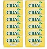 Cidal Natural Antibacterial Soap Bars 125g x 12 - Neutralises odours, Fresh