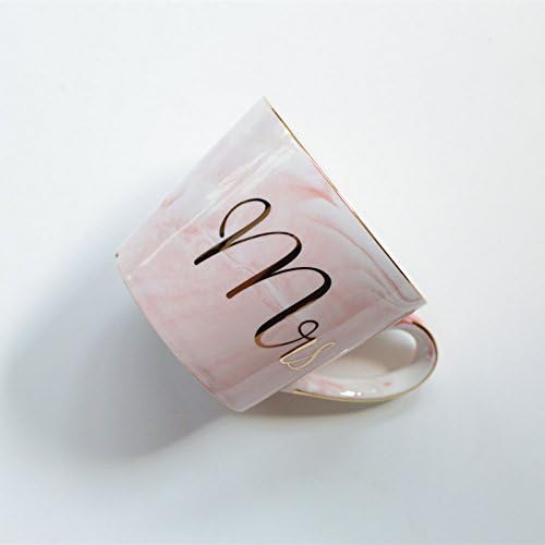 Btftkjbf Small Pottery Nordic Marble Ceramic Mug Cup Cup Coffee Cup English Letters Phnom Penh Couple Cups,F