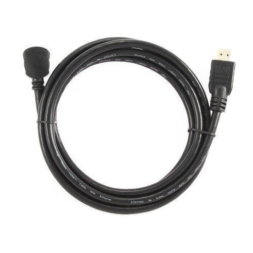 Gembird HDMI-Kabel (1,8 m, HDMI 1.4, vergoldet, rechtwinkliger Stecker auf geraden Stecker) - 2