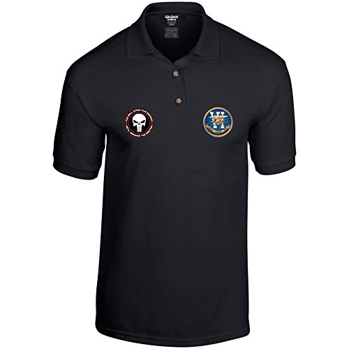 US Navy Seals Seal Team Six Punisher Skull Military Mens Polo Shirt Unofficial