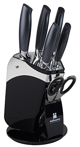 7-teiliges Messer-Set / Hoffmanns Messerblock Set mit 6 Messern und Schere