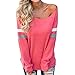 Produktbild Blusen Damen Pullover Langarm Splice Bluse Mode Damen Sexy Tops Kleidung T-Shirt Bluse Blusenshirt Langarmshirt Oberteile Pulli Sweatshirt,ABsoar