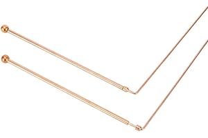 HASALLER Dowsing Ruten, Wünschelruten 2 Stück Einziehbare Wahrsagerstangen, 99,9% Kupfer Detektorstab Powerline Dowsing Rods perfekt zum Tauchen, Wasserschatz, verstellbar, Hexenbeobachtung