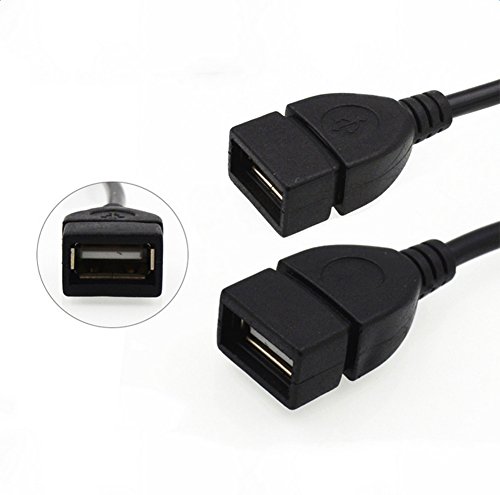 DaoRier USB OTG Kabel Typ-B Stecker Gewinkelt 2.0 Typ-A Buchse Mobiltelefon-Datenleitung 11cm 1 Stück - 5