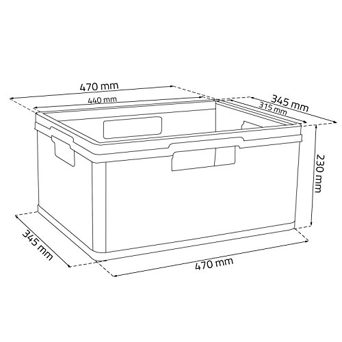 Keeeper OKT Klappbox 32L 47,5×34,5x23cm Box Transportbox Transportkiste Kiste Einkaufsbox rot - 2
