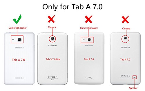 tinxi® Für Samsung Galaxy Tab A 7,0 Case, Kunstleder Tasche für Samsung Galaxy Tab A 7,0 T280 7 zoll (17,78 cm) Tasche Folio Tablet cover Flip Case Schutz hülle mit Standfunktion Auto Schlaf/Wach Funktion, Bunte Würfel - 2