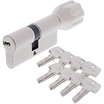 ABUS Mezzo Cilindro 10/K35 | Semicilindro Con Pomello | Per Porte WC, Garage | Argento - Foto 7