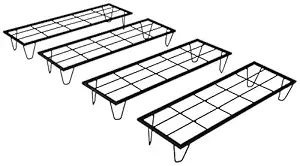 ORCHID ENGINEERS Iron Indoor/Outdoor Flower Pot/Plant Stand 2.5 FEET Length Floor Pot Stand for Home Garden Balcony Living Room Decor (Black, 4)