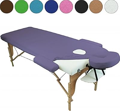 Linxor France ® Drap housse de protection 4 pièces en éponge pour table de massage - Neuf coloris - Norme CE