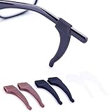 Anti-Slip Glasses Ear Hook Grip - 3 Pack - Stretchy Fit for Sunglasses and Glasses (Tricolour)