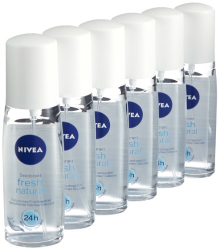 NIVEA 6er Pack Deo-Zerstäuber für Frauen, Ohne Aluminium, Deo-Schutz, 6 x 75 ml, Fresh Natural - 2