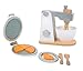 Produktbild Checklife 92125 Waffeleisen Set aus Holz mit Rührgerät Mixer aus Holz Kinderküche Holzspielzeug Küchengeräte für Kinder ab 3 Jahren