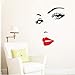 Produktbild Wandaufkleber Frau Gesicht Make-Up Wanddekor Wimpern Augenbrauen Lippen Schönheitssalon Bilden Vinyl Aufkleber Mädchen Zimmer Wandbilder Aufkleber Dekoration 57X46 Cm