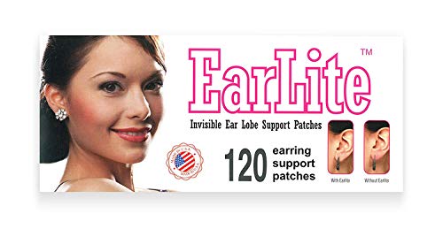 EarLite 120 Invisible Boucle d'oreille Ear-Lobe Wonder Support Patches Patches étanches en ZipLock Pouch