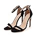 Produktbild Deloito 2019 Sommer Sexy Damen High Heels Sandaletten Peep-Toe Schuhe Hochzeit Flacher Mund Party Prom Schuhe Abend Stilett Sandalen (Schwarz,39 EU)