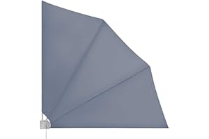 DEUBA® Retractable Balcony Privacy Screen | Sun Shade Canopy | Garden Awning | Wind Protection | UV-Resistant | Easy Installation | Collapsible | Anthracite