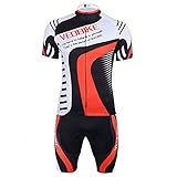 Es gibt drei Taschen auf der Rückseite des radtrikot, kann Ihre Wasserflasche und Handy plazieren 3M Reflexband,um Sie in der Nacht sicher zu halten.Geeignet für lange/kurze, Nacht Reiten, kurze Strecke Straßenrennen und so weiter.