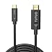 Produktbild TUTUO USB 3.1 Type C auf HDMI Adapter USB-C (Thunderbolt 3 Kompatibel) UHD 4K / 60HZ HDMI Kabel für MacBook Pro 2017, IMac Pro 2017, Google ChromeBook, Huawei MateBook Huawei P20, Dell XPS15, Galaxy S8 / Plus