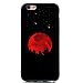 Produktbild Everainy Kompatibel für iPhone 6 Plus/iPhone 6S Plus Hülle Silikon Bumper Gummi Neu Cover Hüllen für iPhone 6 Plus Handyhülle Stoßfest TPU Stoßstange Schwarz Schutzhülle (Rot Mond)
