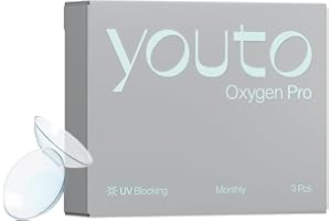 ‎YOUTO youto Oxygen Pro Monatslinsen weich, 3 Stück, BC 8.7 mm, DIA 14.0 mm, Kontaktlinsen weich，Silikon Hydrogel für eine hohe ， Mit UV Schutz & durchgängig hohem Feuchtigkeitsgehalt