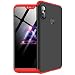 Produktbild JINCHANGWU Xiaomi Mi 8 SE Hülle Case Cover 360 Grad Ganzkörper Schützend 3 in 1 Ultra Slim Shockproof PC Harte Case for Xiaomi Mi 8 SE Rot und Schwarz