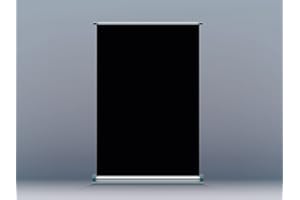 Oedim Roll Up Croma Nero, 120 x 200 cm, Stampa Inclusa Massima Qualità di Stampa, Anti Curbing, Antibilanciamento, Espositore Pubblico Arrotolabile.