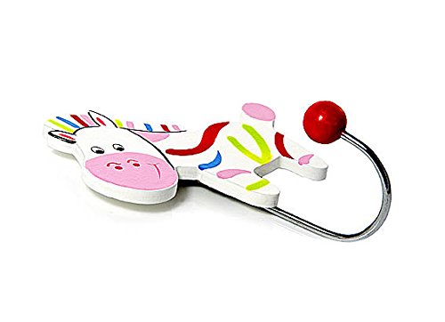 Kinder oder Baby Kleiderhaken Garderobenhaken Wandhaken Safari-Tier Dschungel Elefant Giraffe und Zebra aus Holz für Jungen oder Mädchen Kinderzimmer - 7