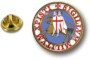 AKACHAFACTORY Spilla Pin pin's Spille spilletta Giacca Bandiera Badge templare Templari r1