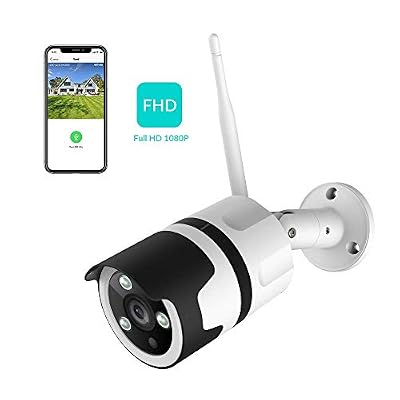 Netvue Caméra IP 1080P FHD WiFi IP Compatible avec Alexa, extérieur IP66 étanche à la poussière, caméra de Surveillance avec Vision Nocturne, Connexion réseau LAN et Wi-FI
