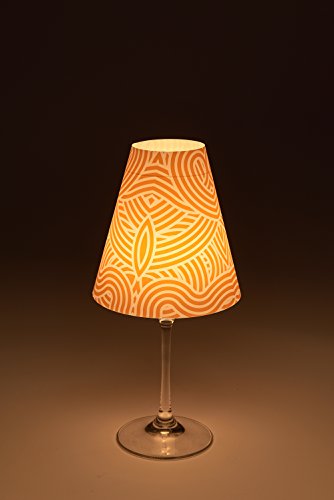 Candle Lights / Lampenschirme für Weingläser / Deko-Lampenschirme / Lampe / Teelicht / Lampshades / Lampenschirm-Set „Keno“ Tischdeko, 3-teilig - 4