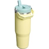 Stanley IceFlow Flip Straw Tumbler Pipetli Termos Bardak, 0.89 Litre, Sarı (Pomelo)