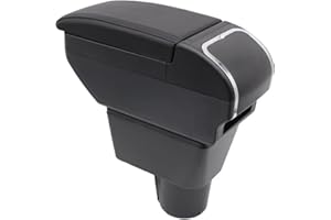 KAERGK Pour Renault Dacia Duster I 2010-2015 Accoudoirs Boîte de rangement centrales Consoles main avec porte gobelets nori