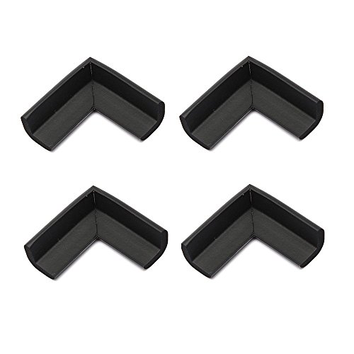 SODIAL(R) 4pcs Child Baby Safety Desk Table Edge Cover Guard Corner Protector Cushion black