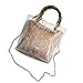 Produktbild DQANIU - Umhängetasche, Frauen-modische klare Gelee-Umhängetaschen Damen-Bambuswebart-College-Party-Handtaschen