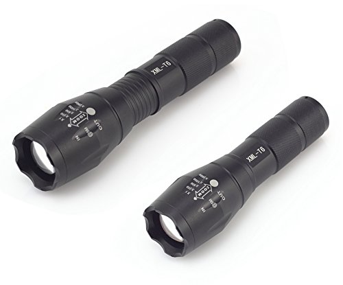 TGLOE (Tm) -1600LM CREE XM-L T6 LED ZOOMABLE Taschenlampe 2X 18650 Akku Ladegerät - 5