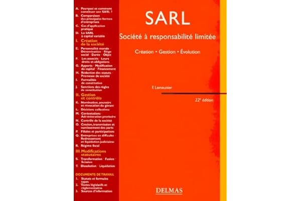 SARL Société à responsabilité limitée