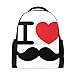 Produktbild Rucksack Bookbag Daypack Ich Liebe Dich Papa Bart wasserdicht für mittlere Reise Mädchen Jungen