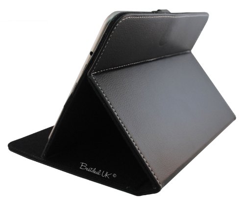 Schwarz PU Lederner Tasche Case Hülle für TechniPad 7T 7″ Zoll Inch Tablet-PC + Bildschirmschutzfolie + Stylus Stift - 3
