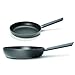 Produktbild Woll Schmorpfanne Sparset 2 teilig Just Cook grau 24 cm + 28 cm - backofenfest bis 180 °C - Induktion - Hochrandpfanne - Antihaftversiegelung