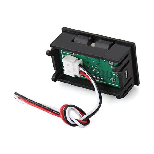 Mini Panelmeter Spannungsanzeige Voltmeter DC 0-30V 20 mA Rot drei Kabel - 4