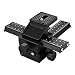 Produktbild Pro 4-Wege-Magnesium-Legierung Makro-Fokus-Schiene Slider Nahaufnahmen Fotografie Stativkopf für DSLR-Kamera(schwarz)