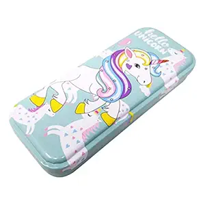 Parteet Multicolor Cartoon Printed Metal Pencil Box for Kids(Assorted)