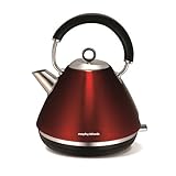 Morphy Richards 102004 Accents Pyramid Kettle, 1.5 L - Red (Kitchen &amp; Home)
