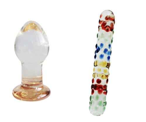 Preisvergleich Produktbild 2er Set, Erotoy Designer Anal Butt Plug Crystal Penis