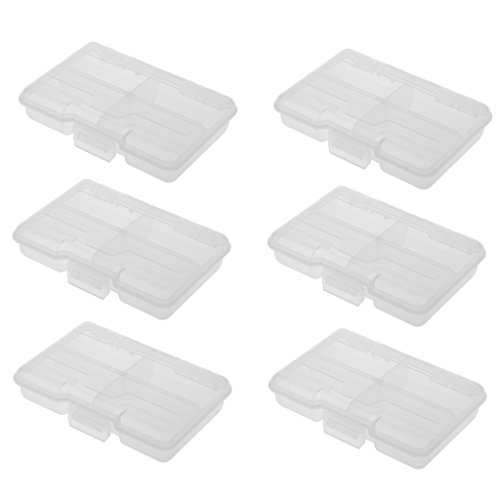 MagiDeal 6pcs/set 4 Fächer Aufbewahrungsbox für Schmuck / Ohrringe oder als Angelgerät Box / Köderbox, Multifunktioneller Aufbewahrungskoffer - 6