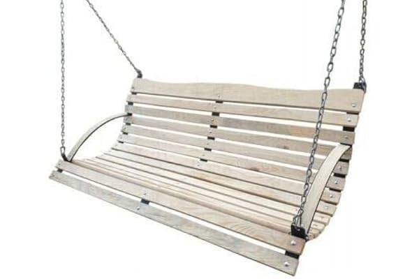 Ny trägunga hollywoodbänk, säte till skumgummi, 180, 150, 120 cm + kedja + KARABINER XXL (180)